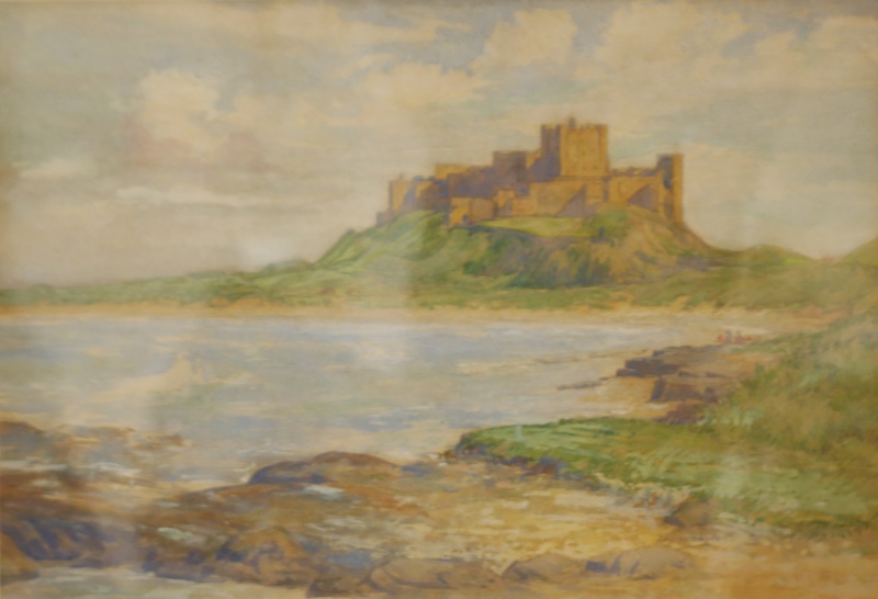 James Smyth (Exh.1920-1930), watercolour on paper, ‘Bamburgh Castle, Northumberland’, signed, details verso, 33 x 48cm. Condition - good